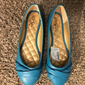 Light Blue Women Flat Shoes